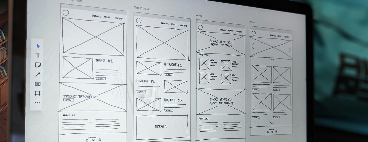 A conversion specialist reviewing website heatmaps and optimized page layouts across two monitors — Three Chamber's Website Optimization fixes the conversion gap between visitors and client inquiries for professional service firms